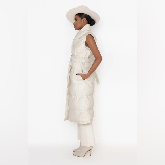 PUFFIN STUFF LONG PU PUFFER VEST - Picture 3 of 8